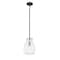 Z-Lite Bella 1 Light Mini Pendant, Matte Black & Clear 476MP-ROD-MB-BN - alternate 4